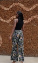 Grain garden pattern wide leg pant