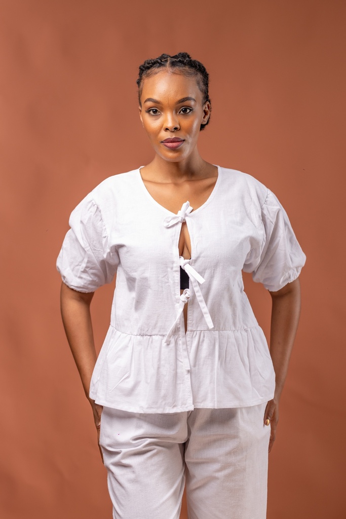 Bow Top with Peplum