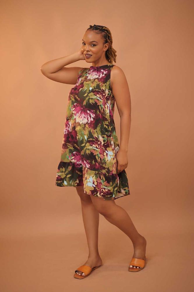 Pattern Flowy Dress