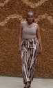 Brown Haze pattern wide leg pant