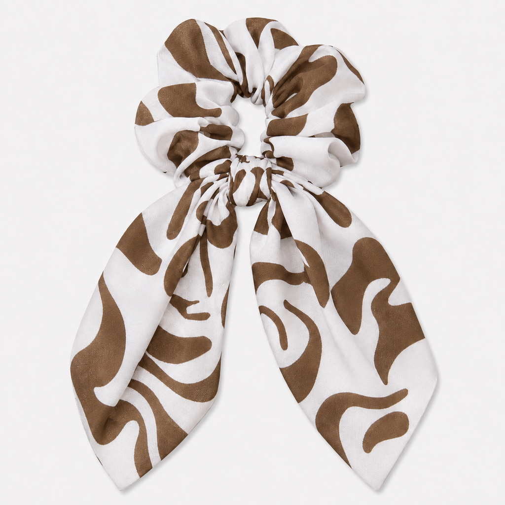 Patterned Bow Scrunchie
