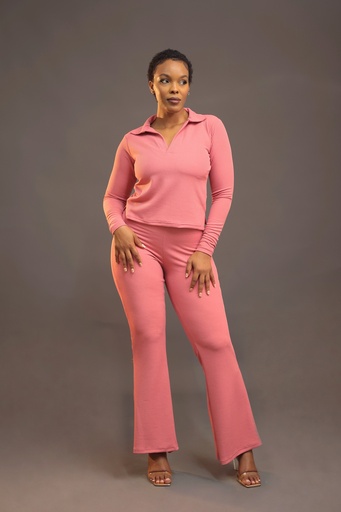 Luna Fitted Lounge Set — Pink