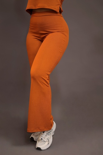 Luna Fitted Lounge Pants — burnt orange