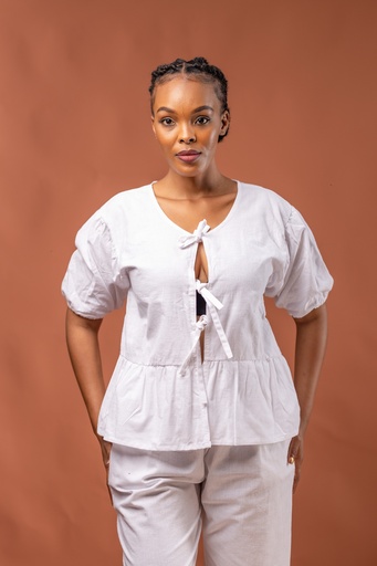 Bow Top with Peplum