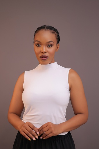 Sleeveless High Neck Basic Top